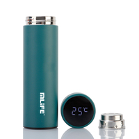 Bouteille d'eau isotherme à double paroi en acier inoxydable 304, 500 ml, affichage intelligent de la température, gobelet de voyage thermique, cadeaux promotionnels