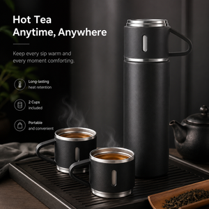 Popular Business 500ml Gift Box Set Portable Stainless Steel Vacuum Insulated <b>Thermos</b> Cup with Spoon 3 Lids - Product Image 5