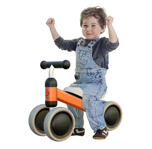 Bicicletas de equilibrio para bebés, Andador de 10 meses a 24 meses, juguetes para niños de 1 año, sin Pedal, 4 ruedas