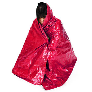 थोक लाल मायलर थर्मल स्पेस फॉइल आपातकालीन बचाव कंबल जलरोधक बेघरों के लिए बाहरी उपयोग के लिए - Product Image 3