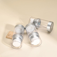 Flacon de lotion élégant 100ml 120ml 150ml avec bouchon à vis, flacon pompe rechargeable, forme cylindrique, design transparent pour lotion pour les mains