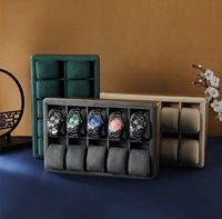 Boîte de rangement et de présentation rectangulaire multi-positions et multi-niveaux pour montres et bijoux, 24 compartiments, avec emballage cadeau