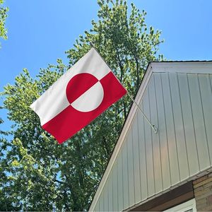<span class=keywords><strong>Bandera</strong></span> de <span class=keywords><strong>Groenlandia</strong></span> para exteriores de 3x5 pies, doble cara, colores vibrantes, resistente a la decoloración, con ojales de latón - Product Image 1