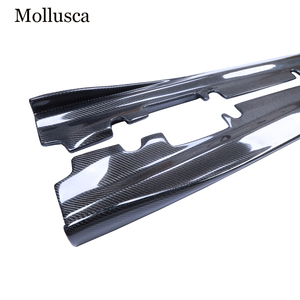 Pour Mercedes CLA-Class W117 C117 : Jupes latérales en fibre de carbone style R pour pare-chocs arrière 2013-2020 - Product Image 5