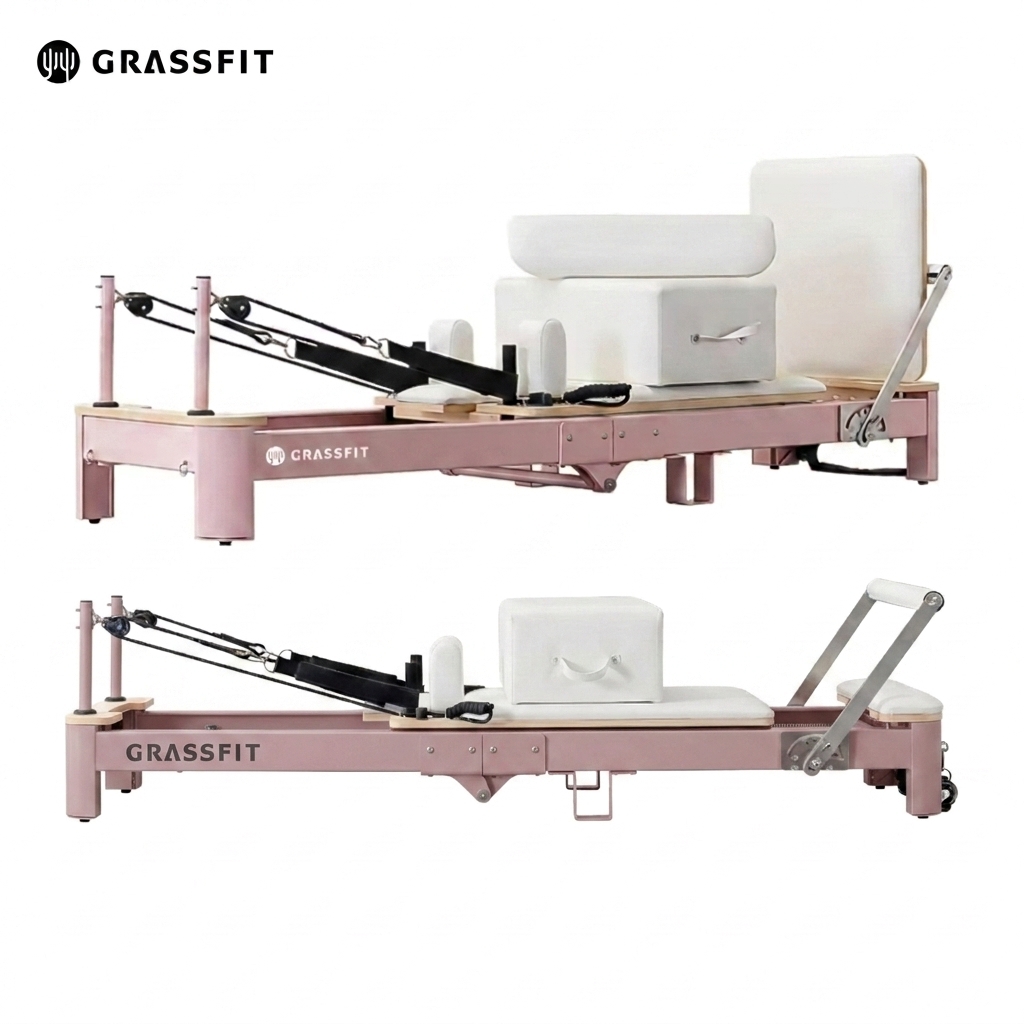 Cadre rose/Cuir blanc
