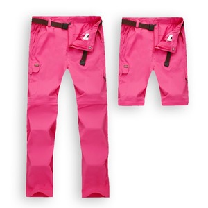 Pantalon de randonnée et de cyclisme unisexe OEM à séchage rapide en fibre chimique solide, deux sections détachables, printemps-été - Product Image 2