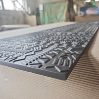 Panneau mural en MDF géométrique embossé de luxe, panneau décoratif 3D pour salon, chambre, hôtel, bureau, intérieur
