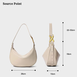 <span class=keywords><strong>Sac</strong></span> en cuir de luxe pour femmes d'entreprise sacs sous les bras en cuir véritable sangle réglable sacs à main <span class=keywords><strong>Moom</strong></span> - Product Image 2