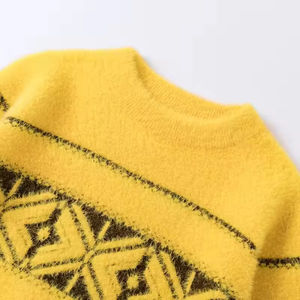 Proveedor de Suéteres para Niños, Ropa de Punto Infantil 100% Algodón, Cuello Redondo, Patrón Geométrico, Suéter de Punto para Bebé para Otoño e Invierno - Product Image 4