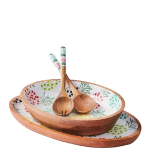 Tazón de Madera de Acacia con Forma Única para Servir Comida en la Mesa, Tazón Decorativo de Madera para Chocolate con Múltiples Colores - Product Image 1