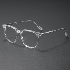 Nouveau Montures de Lunettes Métalliques Tendance Optiques Photochromiques Simples Personnalité Rétro Hommes Carrées en Métal Anti-Lumière Bleue - Product Image 3