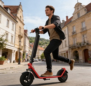 ราคาขายส่งจากจีน มอเตอร์ขับเคลื่อนล้อหลังสกู๊ตเตอร์ไฟฟ้า ล้อขนาด 10 นิ้ว สกู๊ตเตอร์ไฟฟ้าความเร็วสูง แบตเตอรี่พร้อมระบบล็อคเพื่อความปลอดภัย - Product Image 2