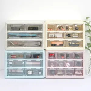 Shunxing New 12-grid plastic desktop storage box students office storage organizer hair accessories makeup box drawer cabinet