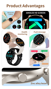 CY19 NEW 1.32INCH AMOLED <b>MINI</b> Smartwatch For Women Sport Fitness <b>Tracker</b> Heart Rate Smartwatch For Android IOS PK Y22 - Product Image 5