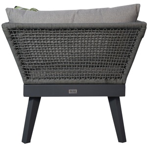 Sedia da giardino lounge CUBA 87 x 73 x 73 cm grigia con cuscino per giardino, terrazza, balcone - Product Image 3