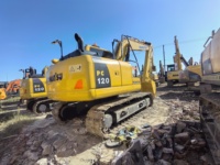 Excavadora de cadenas Komatsu PC120-8 de 12 toneladas, usada, original de Japón, de alta calidad para movimiento de tierras y construcción, con motor y bomba, pocas horas de trabajo.