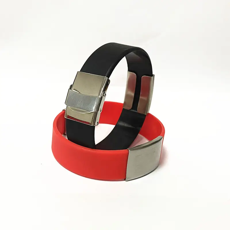 2023 Fashion Men New Fashion Wristband bracciale indiano in silicone femminile con chiusura magnetica