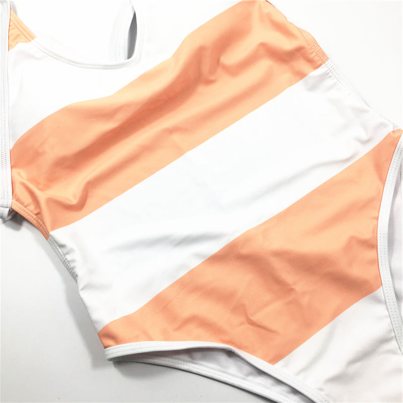 2021 White red striped printing hot sale sexy bikini