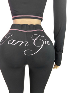 Conjuntos de Roupas Sexy para Mulheres por Atacado, 30 Cores, Top com Capuz de Manga Longa e Leggings <span class=keywords><strong>Flare</strong></span>, Conjunto Y2K Streetwear de 2 Peças - Product Image 6