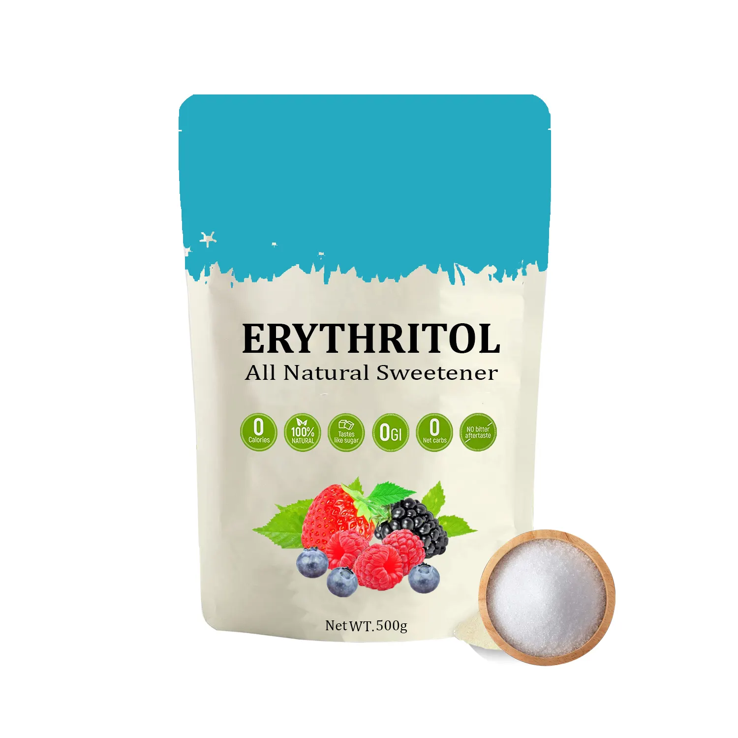 エリスリトール粉末バルクエリスリトール糖有機ステビア小袋卸売高品質有機エリスリトール