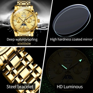 For 6633 Luxury Men's Automatic Perpetual <b>Calendar</b> Stainless Steel Waterproof Mechanical Watch 20mm Hangzhou Business Sport - Product Image 2