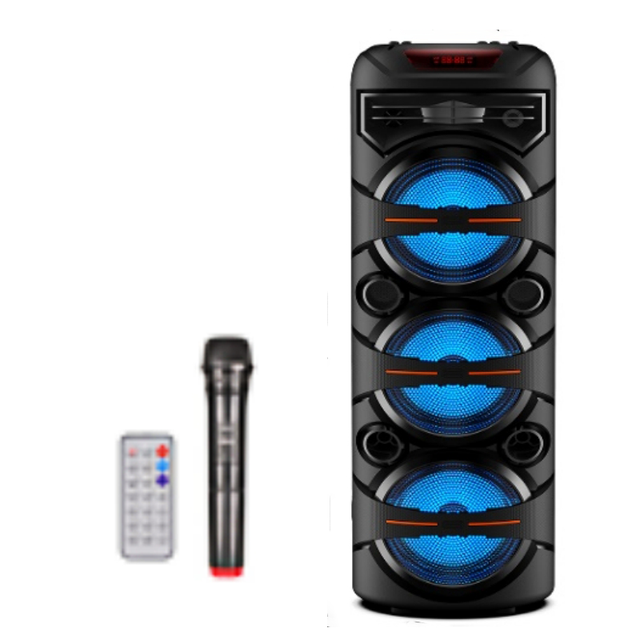 2024 3*8-inch Portable Wireless Speakers Bluetooth Mini Audio Player Home Use Free Sample 60W AC/DC Power Private Mold Design
