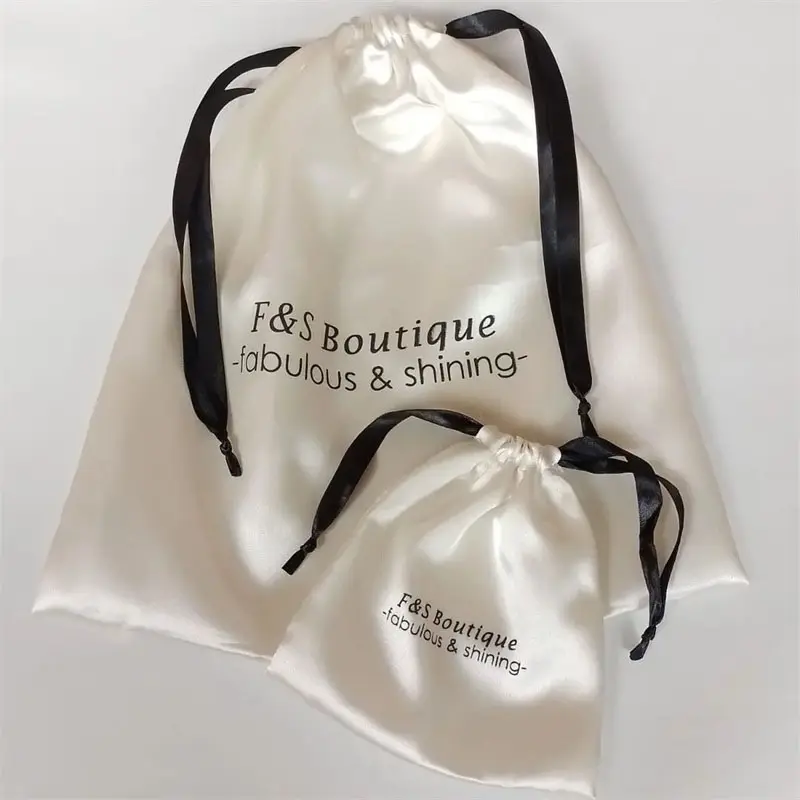 Custom Logo morbido imballaggio biancheria intima polvere satinata Eco seta borsa con coulisse per l'abbigliamento