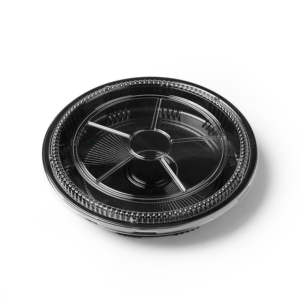 Vente en gros de boîtes de rangement alimentaires en plastique de haute qualité, barquette ronde pour sushis - Product Image 3