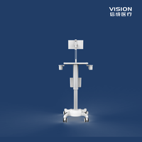 Chariot d'ordinateur portable médical multifonctionnel le plus vendu pour hôpitaux et hôtels, modèle Vision Technology HW-MED
