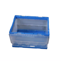Boîtes de rangement pliables en plastique transparent avec couvercle pour déménagement et stockage