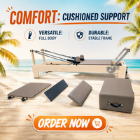Commercial Home Studio Fitness Bois Blanc Gym Réformateur Pilates Machine Bois