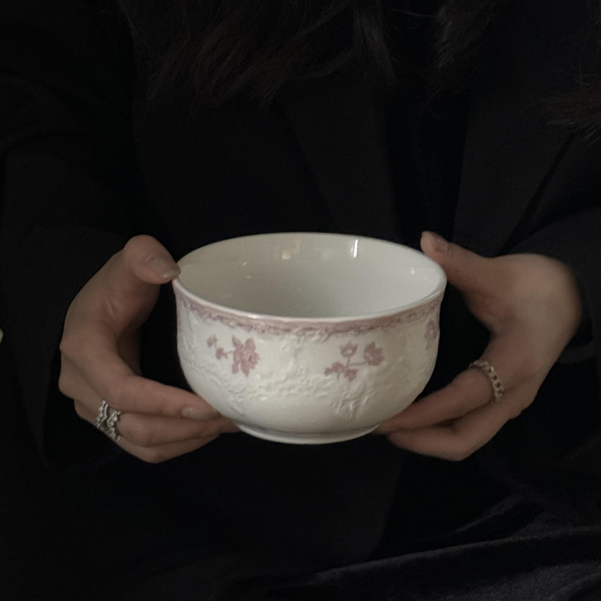 Pink Flower 5-inch bowl 13*7