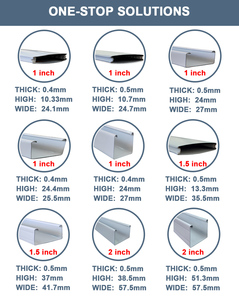 Riel de Cortina de Aluminio de Perfil Alto de 2 Pulgadas, Riel Lateral para Montaje en Techo, para Ventana, Persiana Enrollable, Persiana Romana, Persiana Opaca Horizontal - Product Image 4