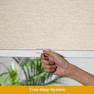 Rèm Cuốn Thủ Công Hệ Thống Tự Nhiên Không Dây Vải Dệt Tùy Chỉnh Màn Chắn Sáng - Product Image 3