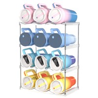 Support à Gobelets Détachable en Plastique Transparent, Porte-Bouteilles Empilable, Type Autoportant, Rangement Minimaliste Moderne