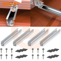 Braket Pemasangan Cepat Mini Rail Surya Terjangkau Soeasy, Braket Pemasangan Atap Logam Surya Anodisasi Ekstrusi