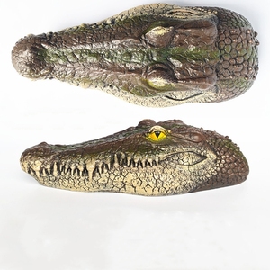 Creative <strong>Hippo</strong> Scary Zoom Animal Statue Water Pond Decoy Resin Floating Crocodile Head Animal <strong>Figurines</strong> for Pool Pond Garden - Product Image 3
