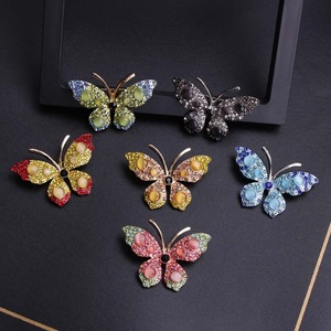 Broches de Mariposa de Lujo con Diamantes de Imitación para Mujer, Elegantes Broches de Insectos de Cristal, Joyería de Moda para Bodas y Fiestas, Insignias para Abrigos - Product Image 1