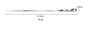 Phẳng thép không gỉ bền chịu nhiệt hàn đánh bóng kết thúc Kebab xiên 6-8 mảnh <span class=keywords><strong>BBQ</strong></span> cắm trại sử dụng - Product Image 5