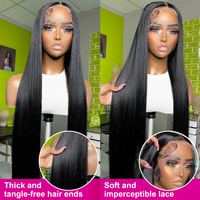 Perruque frontale complète HD en cheveux humains brésiliens bruts et lisses, vente en gros, perruques frontales en cheveux humains naturels bon marché pour femmes