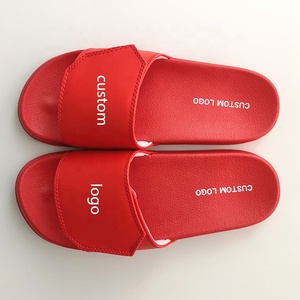 รองเท้าแตะชายหาดแบบแบน, รองเท้าแตะ PVC ดีไซน์ล่าสุดสำหรับผู้ชาย, รองเท้าแตะแบบสไลด์พร้อมสติกเกอร์โลโก้แบบกำหนดเอง, รองเท้าแตะผู้ชายแบบสไลด์ปี 2019 - Product Image 3