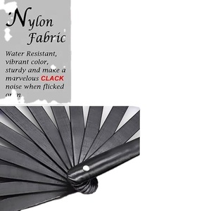 Abanico Plegable con Brillo UV en la Oscuridad, con Varillas de Bambú, Cubierta de Tela y Técnica Pintada, Regalo Empresarial - Product Image 2