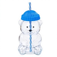 Gobelet à jus en verre en forme d'ours - Vaisselle mignonne et durable pour les cadeaux des enfants, gobelet en verre de haute qualité, verre borosilicate