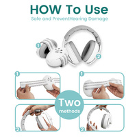 2 en 1 Matériaux ABS Protection auditive pour enfants et bébés Cache-oreilles de sécurité pour dormir Articles pour bébés