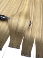 Extensions de cheveux humains de haute qualité 100% naturels, trame plate volumisante, double tirage