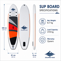 SUP gonflable tout usage durable de 10'6 pieds, vente en gros avec accessoires complets