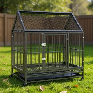 Gabbia per Cani in Acciaio 36.2 X 24.4 X 41.7 Pollici, Recinto per Animali Domestici Bloccabile, per Razze Grandi, Uso Esterno - Product Image 2