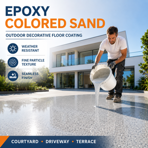 Peinture de sol autolissante en sable coloré époxy haute dureté certifiée RoHS CaiTu, texture marbre de luxe, décoration intérieure - Product Image 2