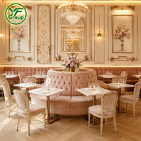 Bancs de Banquette en Velours Rose et Bois pour Restaurants, Vente en Gros Usine, Sièges d'Angle pour Banquets et Cafés