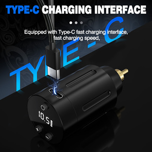 1500mAh RCA <b>Wireless</b> Tattoo Power <b>Adapter</b> LED Screen Type C Fast Charging Battery for Mobile Tattoo Studio Use - Product Image 5